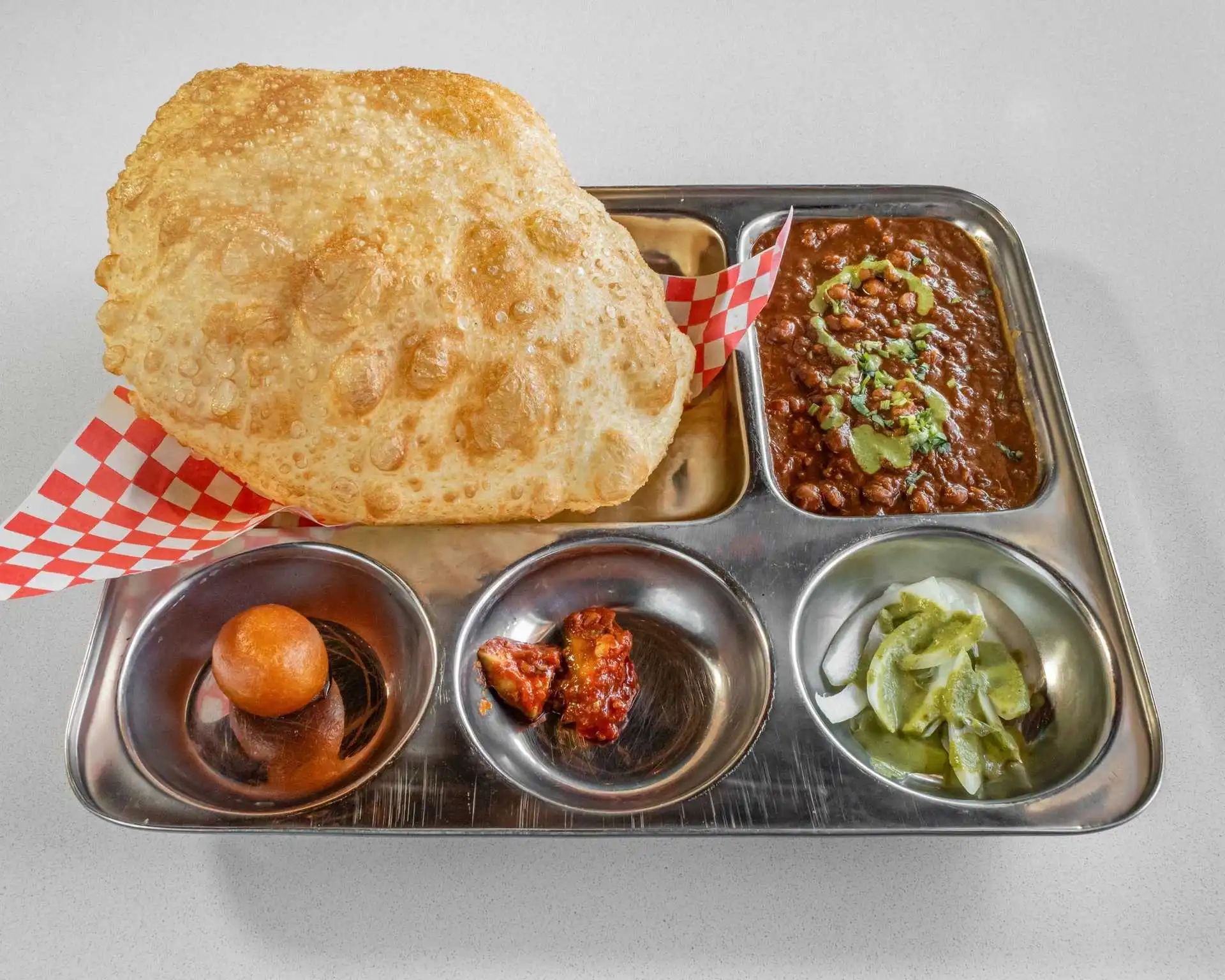 Chole Bhature at Lovely Sweets in Calgary, AB